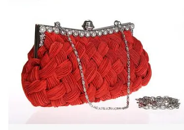 2016 New fashion lady's clutch bag bridal bag knitted evening bag 