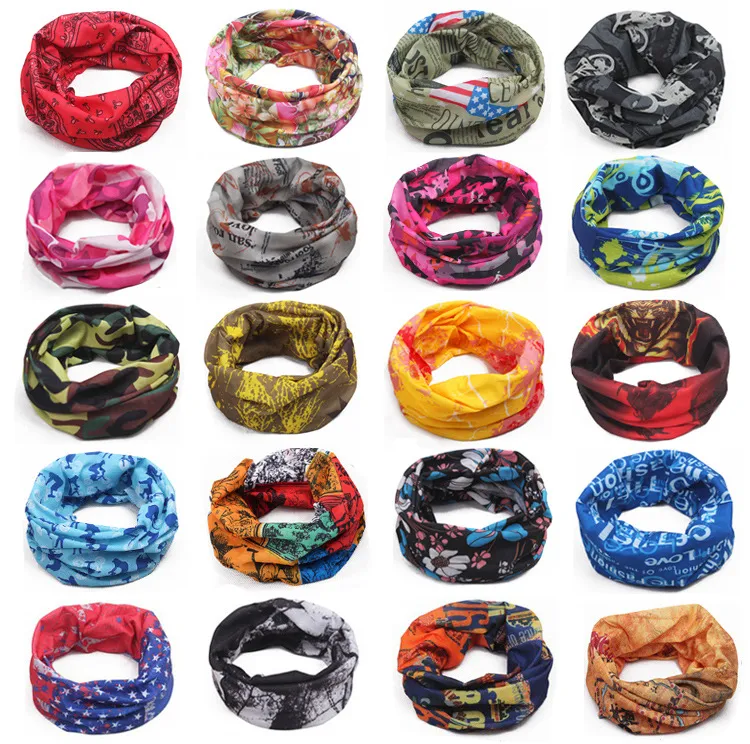 Fashion Multifunctional scarf Headband Outdoor Sports Turban Sunscreen Magic Scarves Veil Cycling Seamless bandanas2175