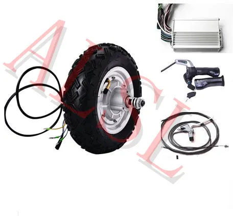 Moteur de planche à roulettes électrique 10 "800W24V, moteur de moyeu sans engrenage sans brosse électrique, moteur de scooter électrique de frein à disque, kit de bricolage