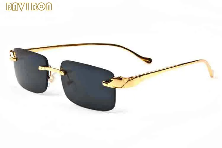 2017 Fashion Brand Designer Luxury Sunglasses For Women Gold Metal Frame Men  Horn Glasses Spectacle Sunglasses Big Rimless Glasses