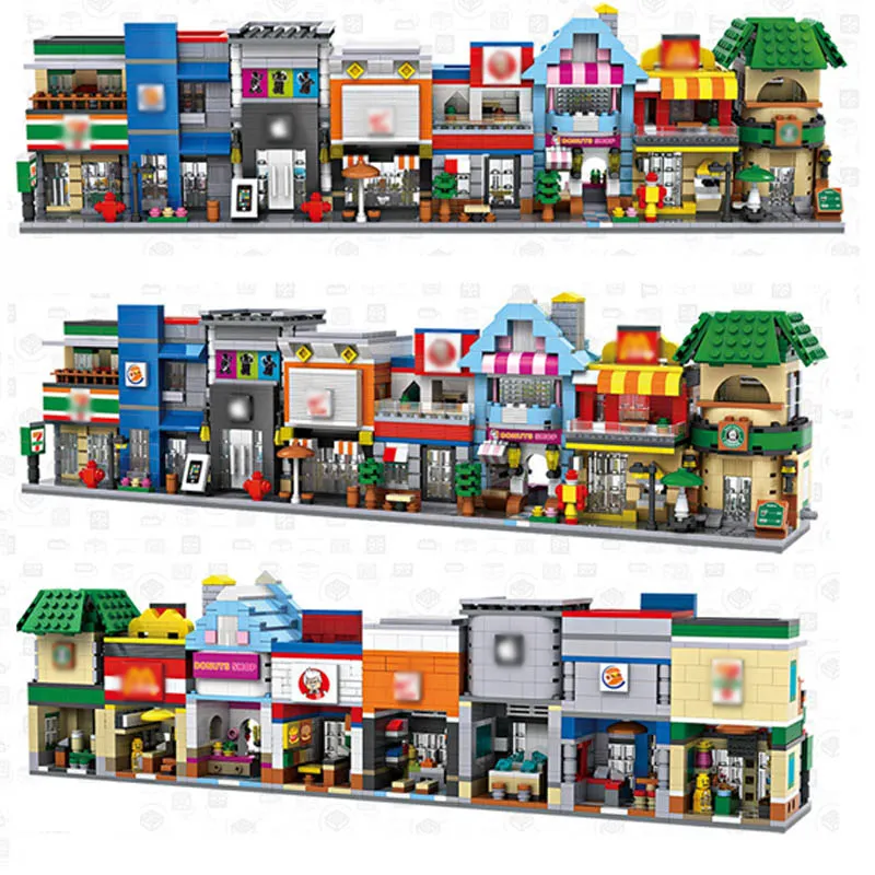 LOZ Mini Builidng Blocks Street Shop DIY Block Toys For Children Cute ...