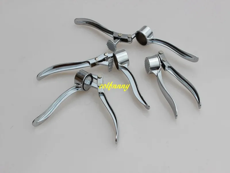 40 stks / partij Snelle verzending Metalen knoflook Pers Koken Fruit Groente Slicer Cutter Tools Descascador Nieuwigheid Huishoudens