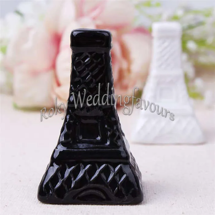 Romantic Ceramic Eiffel Tower Salt Pepper Shakers Pratical Wedding Favors Party Gifts Event