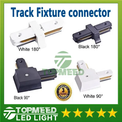 Epacket LED Track Light Rail Connector For Wires Right Angle Horizontal Commercial track lighting fixtures Aluminium accessories