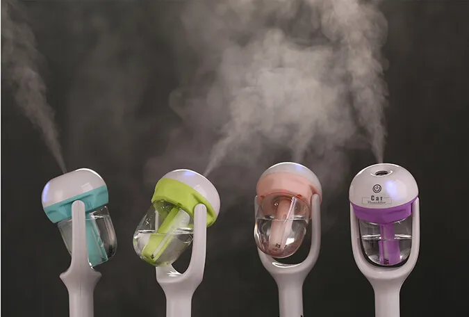 2016 Nowy Mini Samochód Powietrza Nawilżacze Essential Oil Aroma Dyfuzor Falowy Filtr Air Mist Nebulizer Odświeżacz powietrza