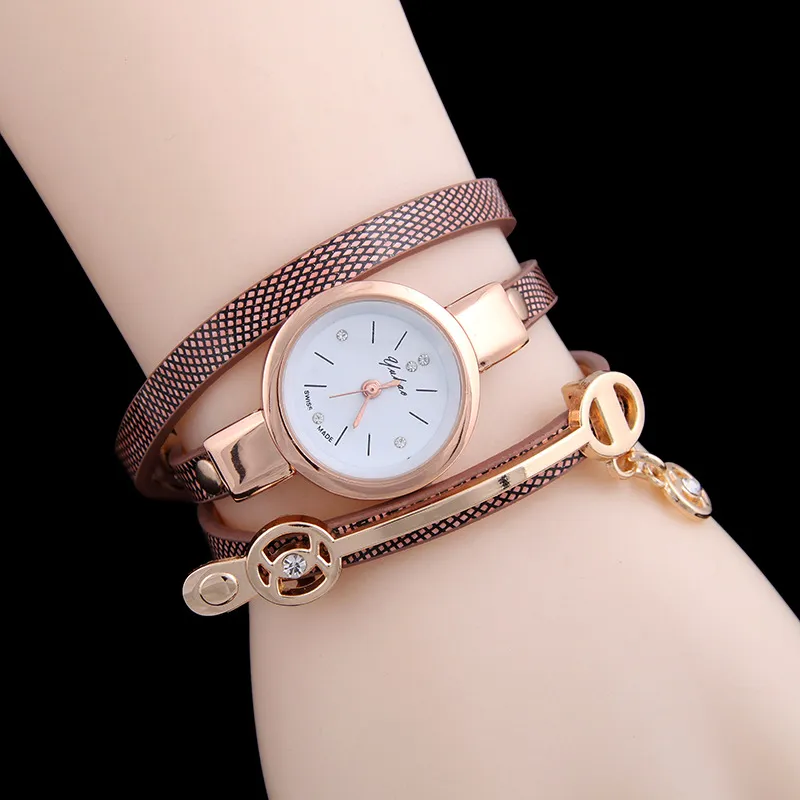 Luxury Quartz watches with Infinity band Casual wristwatch for Girls Women leather strap infinity plaid pattern Women accessori8156122