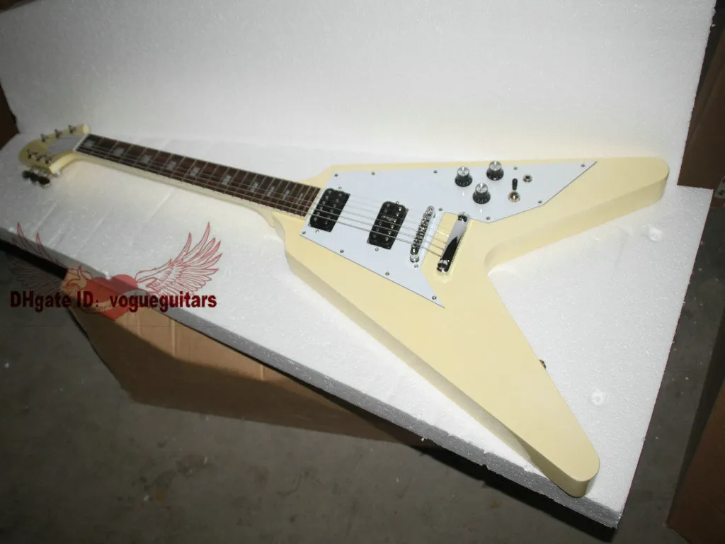 Toptan Yeni gitar Özel Mağazalar Krem Elektrik Gitar Çin'den En Iyi Yüksek Kalite OEM