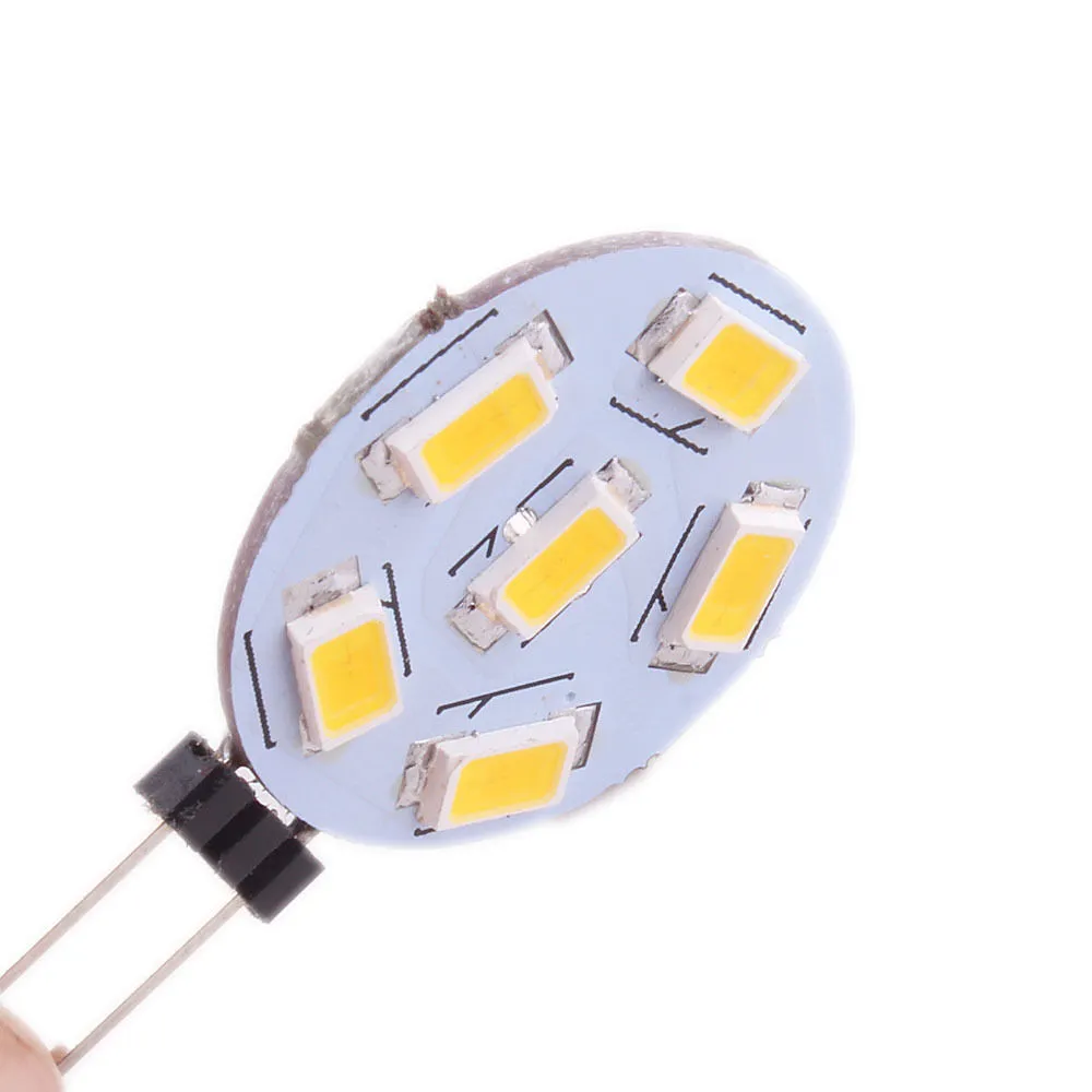 LED-lampor T10 G4 Läslampa 210-Lumen 6 SMD 5630 Crystal Marine Boat Vitlampan 12V