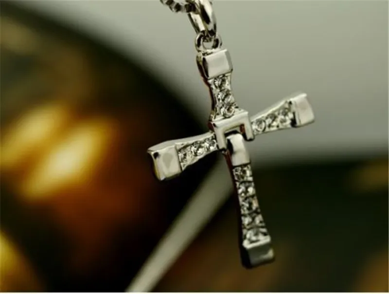 THE FAST and The FURIOUS Catena CROSS di Dominic Toretto Collane con ciondolo in argento Gioielli di moda Collane Fascino Croce cristiana Gioielli