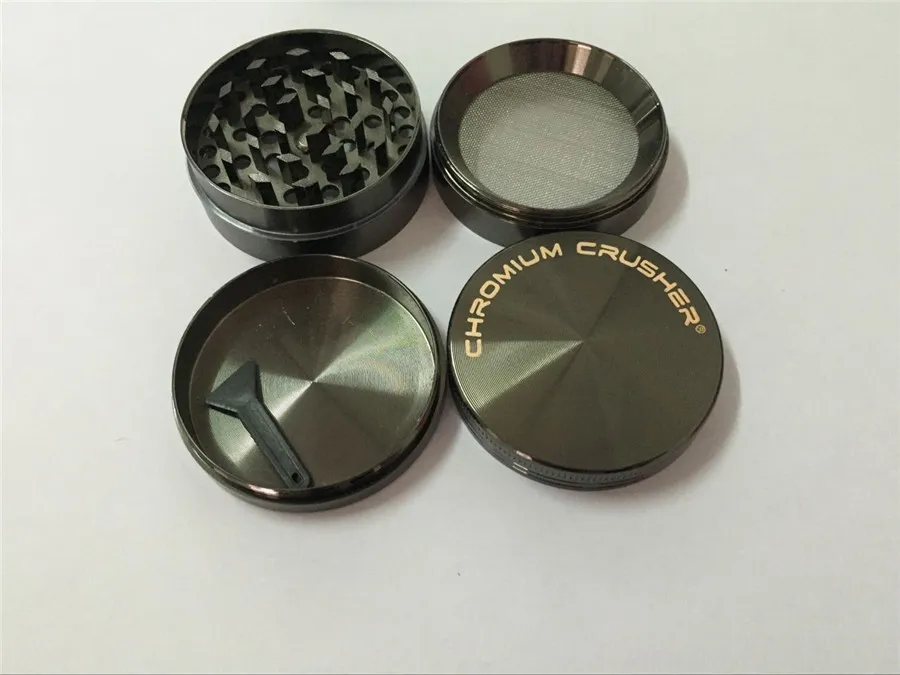 Chromium Crusher 4 Lagen Grinder voor Herb Tabak Kruid Grinders 50mm 55mm 63mm Diameter Grinders 6 Kleuren voor de keuze