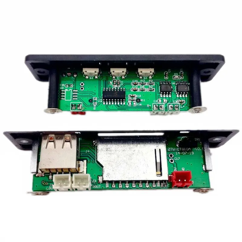 melairo Amplificatore da 160 W Bluetooth 5.0 Scheda di Decodifica MP3 DIY Lettore Audio Lettore MP3 da 12 V Modulo Radio FM per Auto TF USB Registrazione Microfono(B