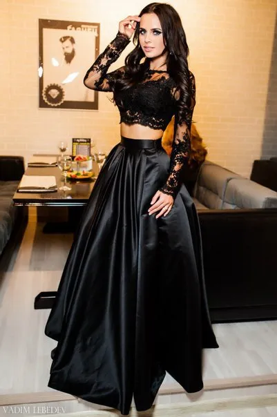 Black two sales piece formal dress