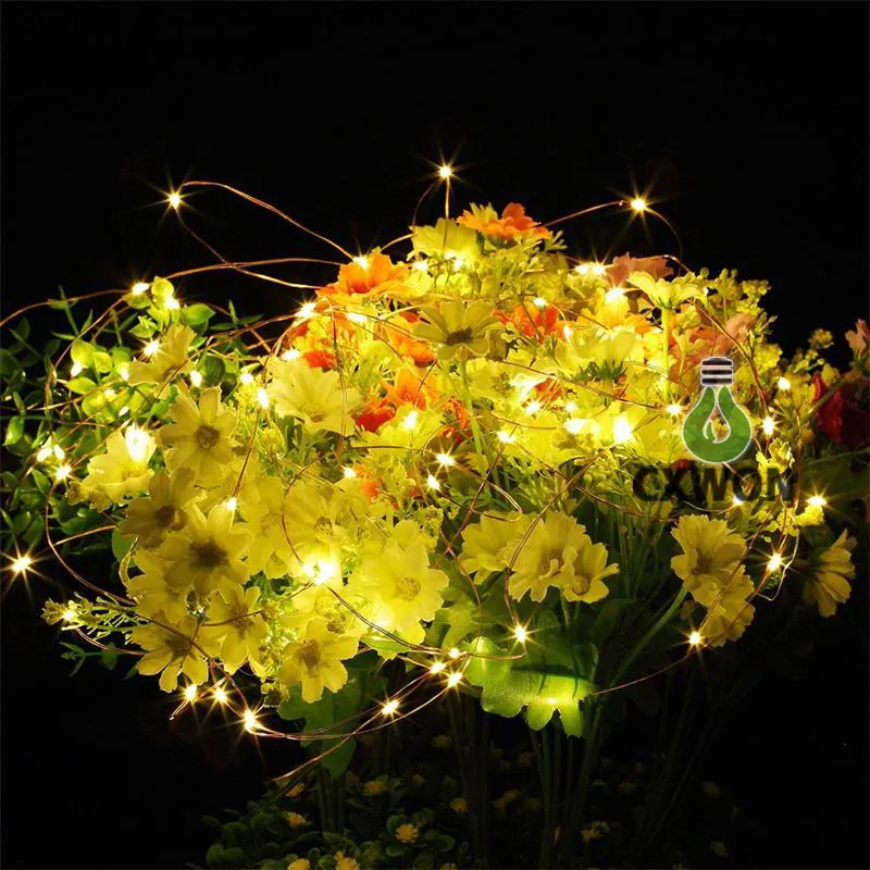 3XAA Battery Operated Fairy Lights string with remote 5M 50LEDs LED Copper Wire Lights for Christmas Home Party