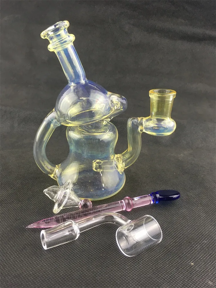 Glazen waterpijp gerookte zilveren boon rig roken pijp, bong 14mm joint, fabriek directe prijsconcessies, welkom op bestelling