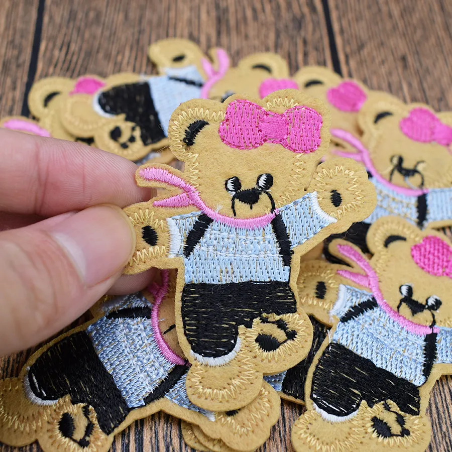 bear embroidery patches for clothing iron fashion patch for clothes applique sewing accessories stickers on cloth iron on pa5319149