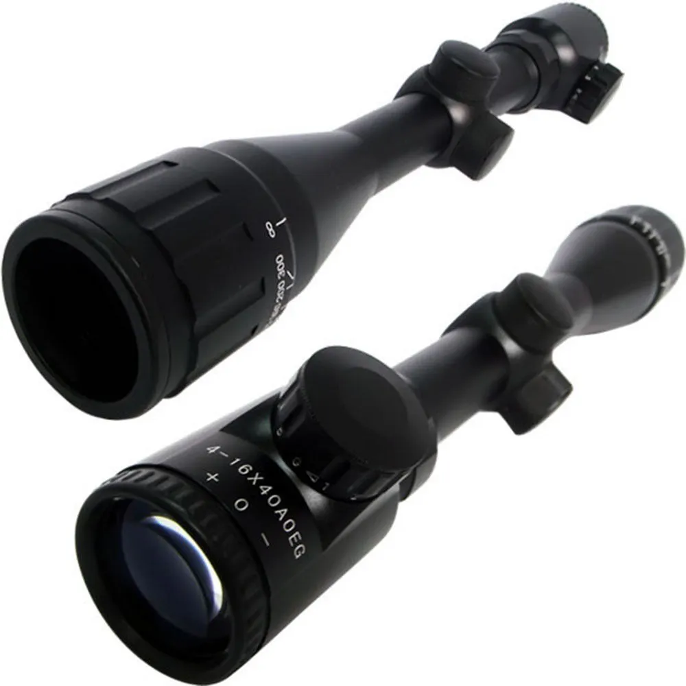 Tactical 4-16x40AOEG Red Dot Illuminated Rifle Scope Sight Hunting Riflescope