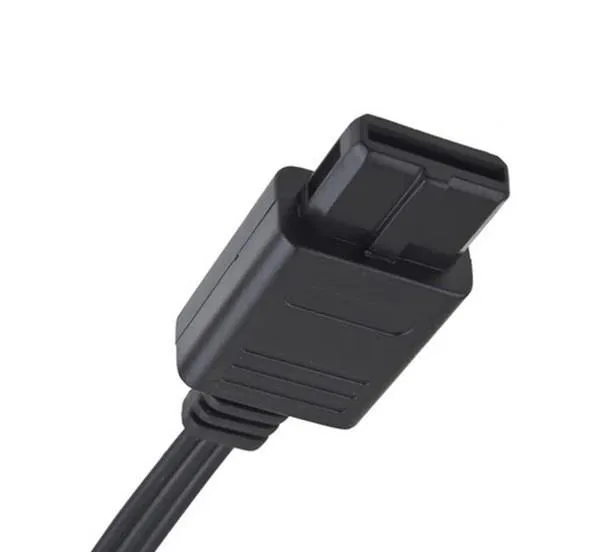 180cm Av TV RCA Video Cord Cable För Game Cube / 3rca för Snes GameCube / för N64 64 Partihandel / 