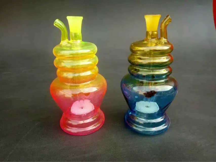 Gradyan su kancası cam cam bonglar aksesuarları renkli boru sigara içme kavisli cam borular yağ brülör boruları su boruları dab r