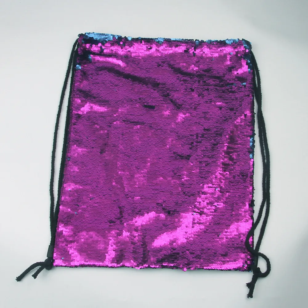 Lantejoulas sereia sacos com cordão lantejoulas mochilas sacos lantejoulas daypacks bling saco para viagens de praia 8 cores281v