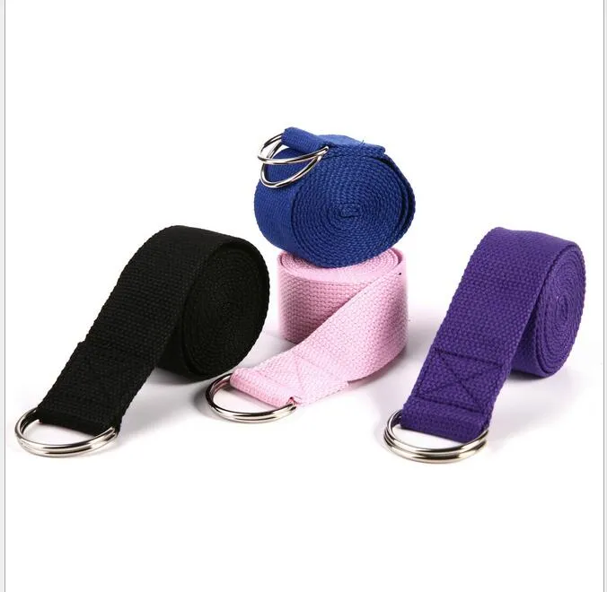 Cintura elastica yoga da donna multicolore, cintura con anello a D, esercizi di fitness, palestra, corda, figura, vita, resistenza alle gambe, fasce fitness in cotone