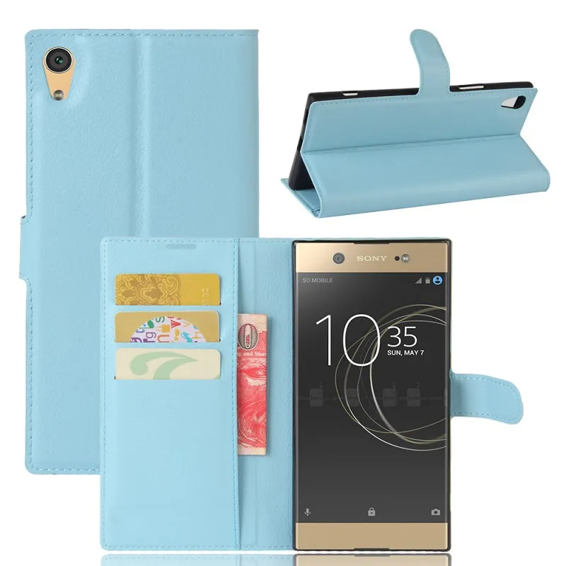 Flip wallet case para sony xperia xa1 ultra tpu capa de couro para sony xa1 ultra book case com cartõeslote 2017 novo