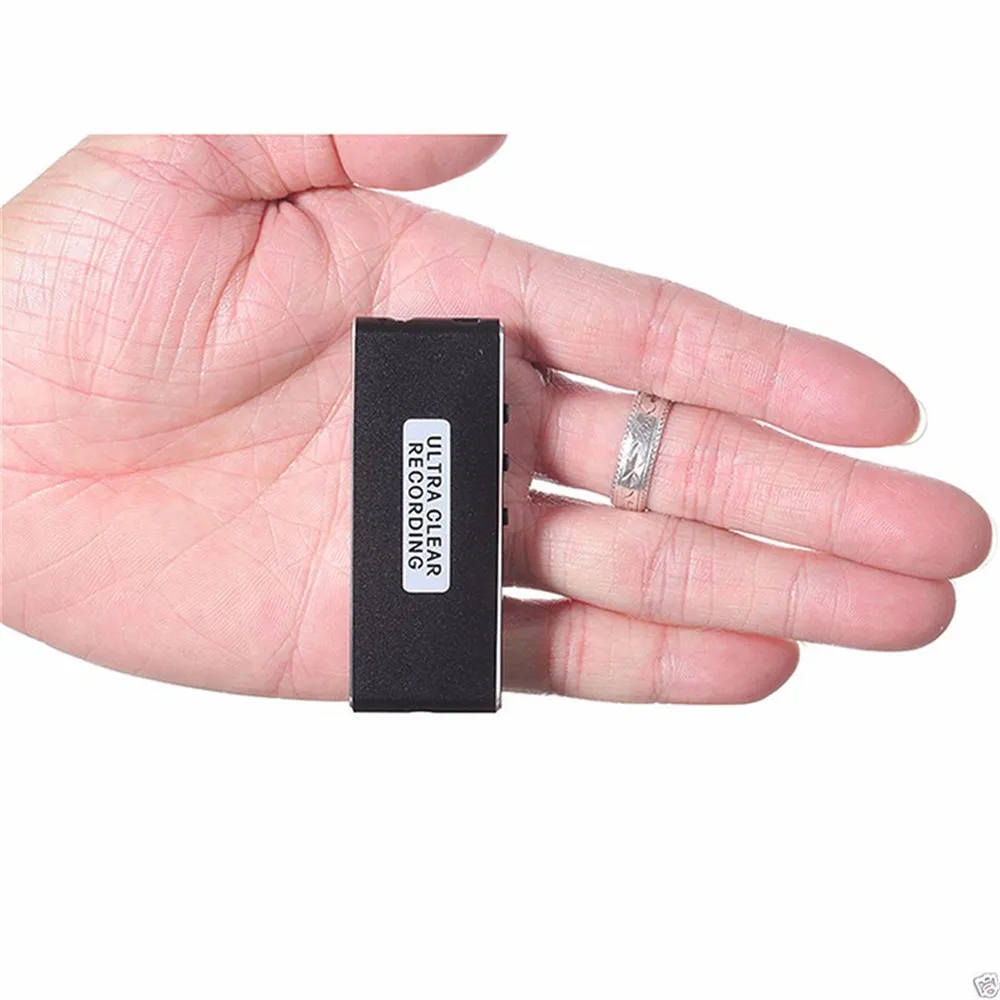 Ultra Fino Prata Preto de Gravação Clara Portátil 8 GB USB Flash Drives Gravador de Voz Digital de Música MP3 Player Gravação Pen