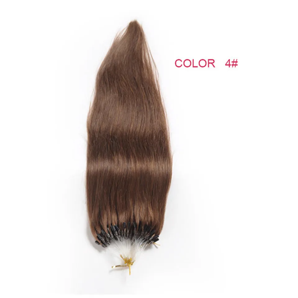 Elbess Micro-Loop Ring Hair Extension 1g / Strand 100strands / Rosyjski Remy Human Włosy Darmowa Wysyłka