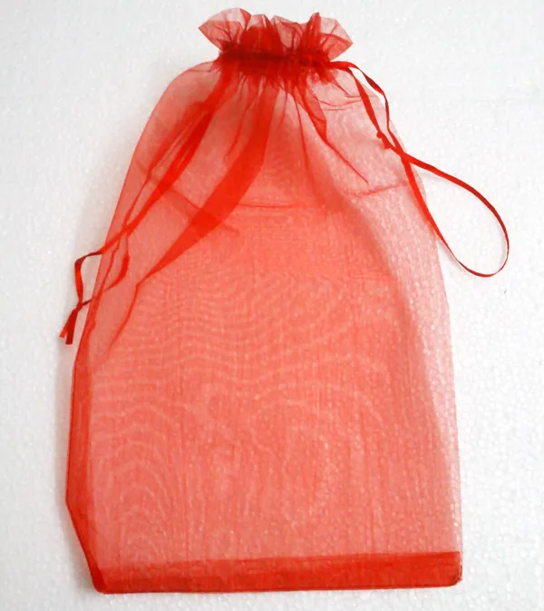 100 pezzi grandi sacchetti per imballaggio in organza portaconfetti sacchetti per gioielli bomboniere per matrimoni sacchetto regalo per feste di Natale 20 x 30 cm 7 8 x 11 8 in232o