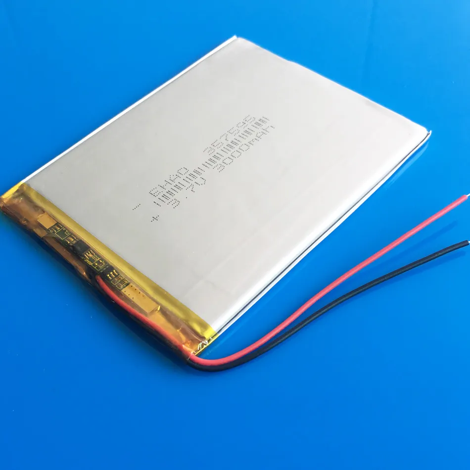 Ehao 357595 3.7V 3000 MAH Lithium Polymer Li-Po oplaadbare batterij voor dvd-pad Mobiele telefoon GPS Power Bank Camera E-books Recoder TV Box