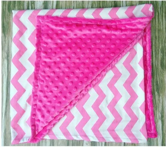 Baby Ins manual minky blanket stripes interlaced infant baby infant chevron packing fashion cart handmade carpet nursery bedding