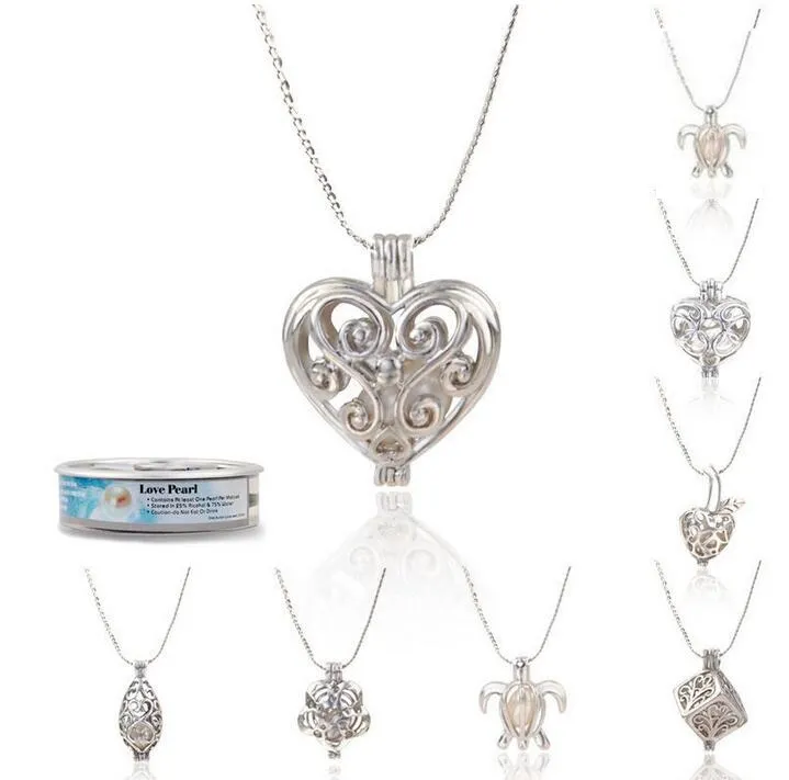 Wholesale Pearl Cage Necklace With Oyster Pendant And Hollow  Turtle/Dolphin/Love Urn Pendant Necklace From Bailu11, $1.03