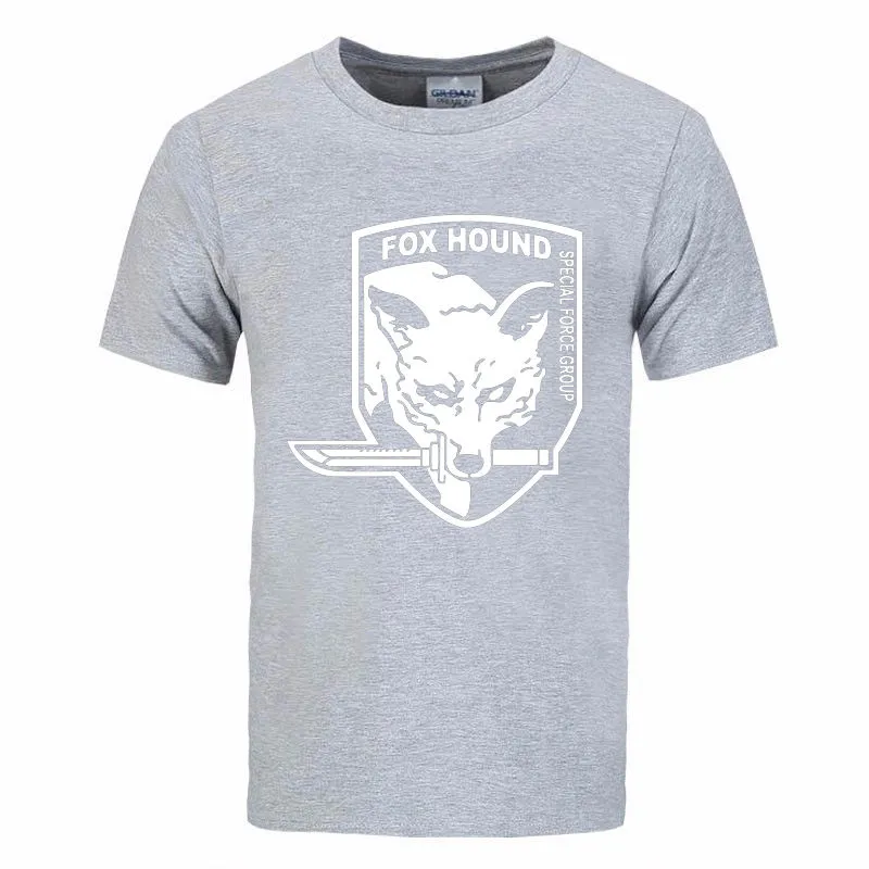 Metal Gear Solid MGS Fox Hound Gra wideo Męskie Mężczyzn Tshirt Fashion Summer Short Sleeve Cotton Tshirt TEE CAMISETAS HOMBRE3732030