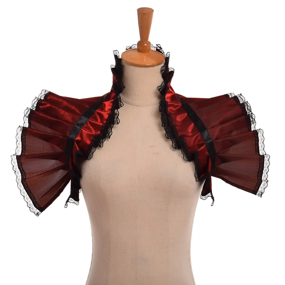 Retro Victorian Women Ruffled Collar Cosplay Accessory Medieval Halloween Party Shoulder Wrap