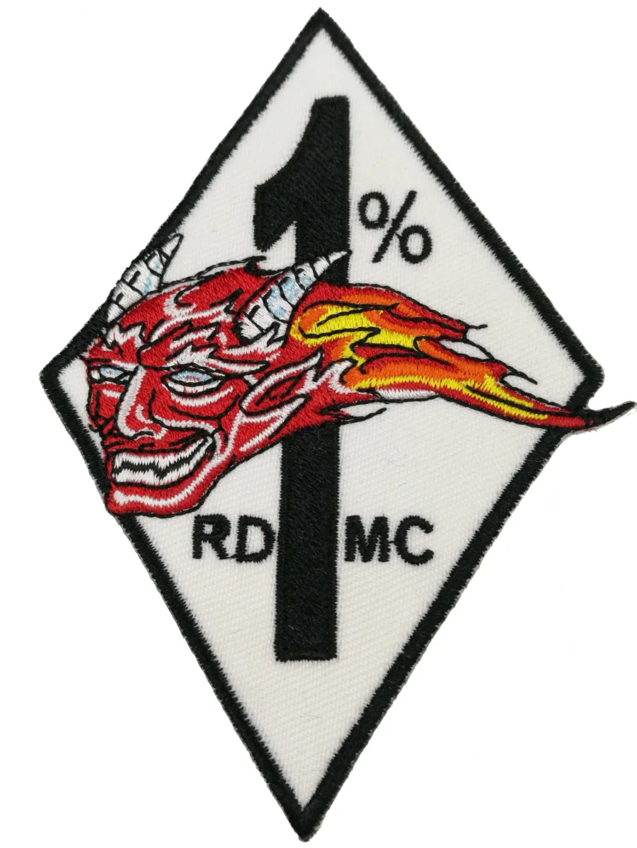 RED DEVILS EMBROIDERY BIKER Nozioni di cucito Toppe termoadesive moto Set di grandi dimensioni Patch personalizzata larga 40 cm