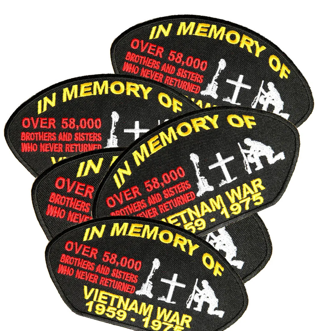 Personnalisé à la mémoire du Vietnam Cap Patch Badge personnalisé fer sur ou couture veste support ou poitrine taille 221G