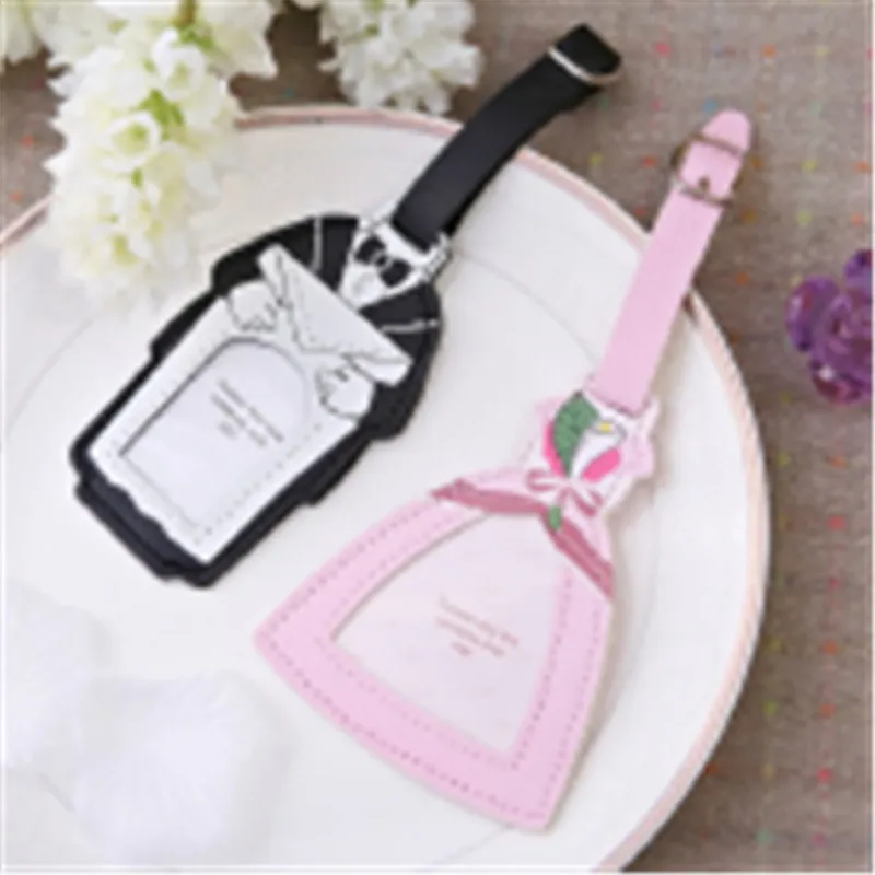 Free Shipping 100PCS=50Pairs Bride and Groom Luggage Tag and Place Card Holder Engagement Return Gifts Wedding Favours Souvenirs