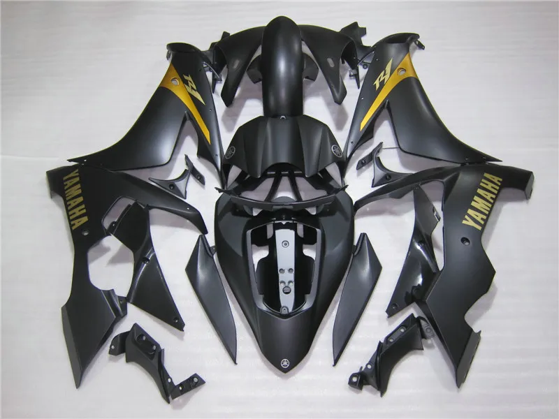 Wtrysk MOBILNY SPRZEDAŻOWANE Zestaw do mikrania do Yamaha YZFR1 2004 2005 2006 Matowe Black Fairings YZF R1 04-06 OT25