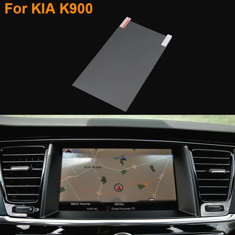 자동차 스타일링 8 인치 GPS 네비게이션 스크린 강철 보호 필름 LCD 스크린 자동차 스티커의 KIA K900 제어