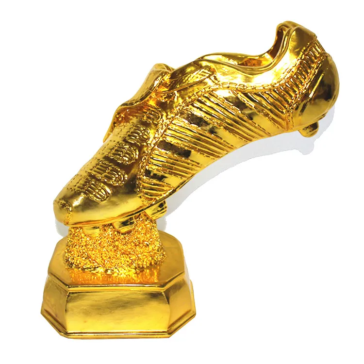 Stora Golden Shoes European Golden Boot Award Fotboll Souvenir Fotboll Trophy World Cup Wood Resin