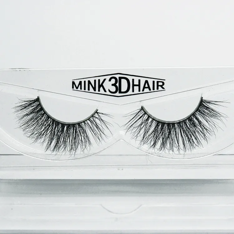 Mink de vison 3D Faux de cils 1 paire en d￩sordre en d￩sordre