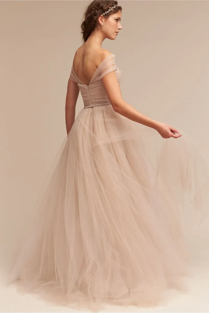BHLDN Off The Shoulder Wedding Dresses Delicate Sash, Floor  display picture 1