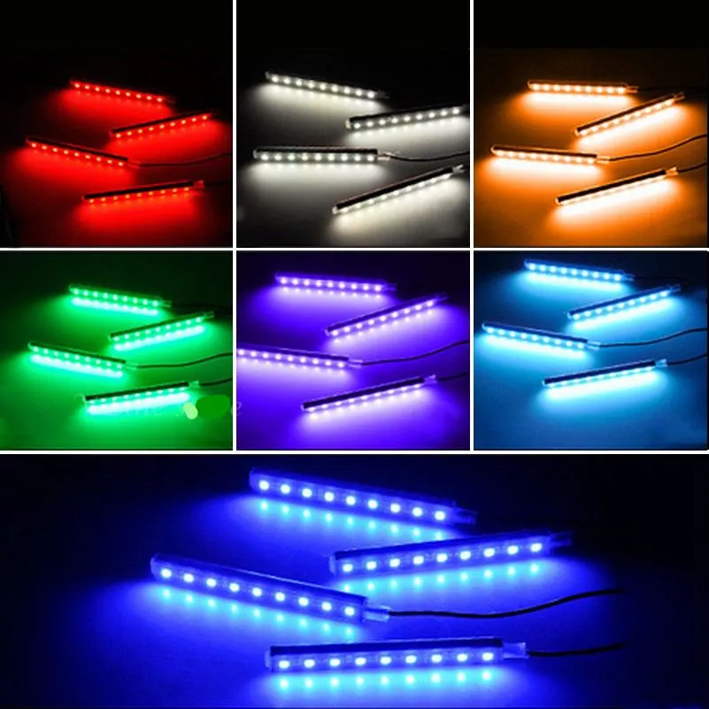 Universal Infrared Remote Control Car Interior Floor Decorative Lights RGB Atmospher LED Light Strip Ambient Light music control