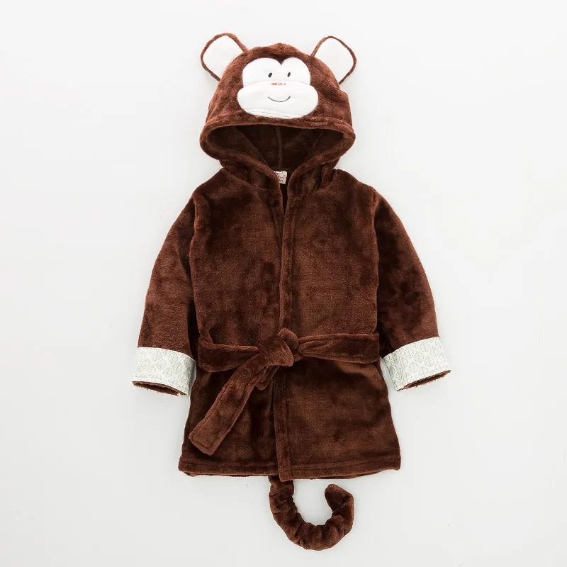 Pajamas Baby Animal Plush Bathrobe Baby pc 1 boy girl soft velvet robe pajamas coral children dress baby clothes5495906