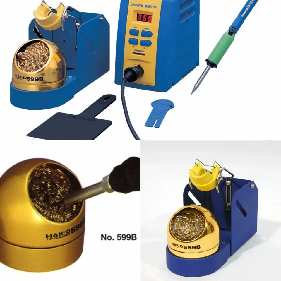 2 stycken / Hakko 599-029 Lödspetsen Cleaner Wire Mesh Vattenlös ren lödpistol för Hakko FX-951, FM2027 / FM2028 Järn