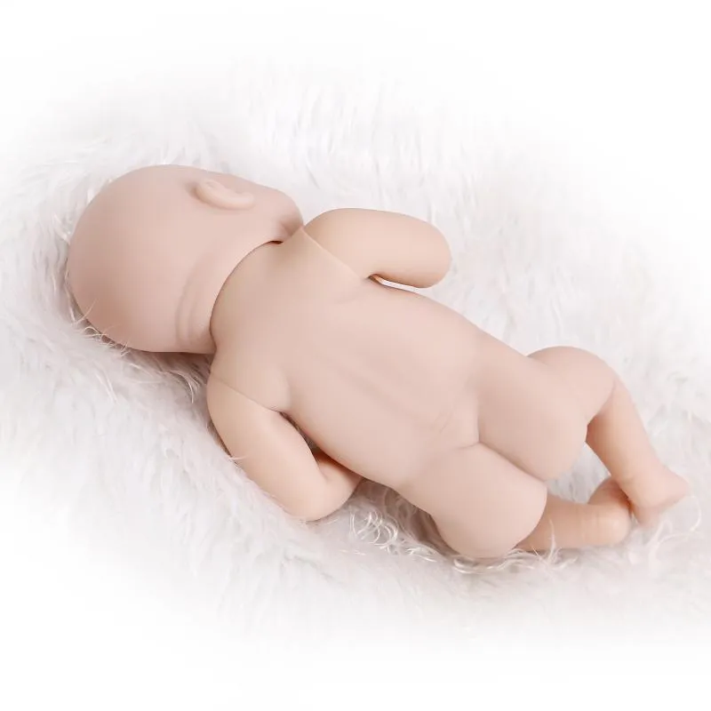 10inches Reborn Boneca Kit Full Limb Anatomicamente Correto Dormir Soft Silicone Vinil Para Bebês Presente de Aniversário de Natal Nenhum pano