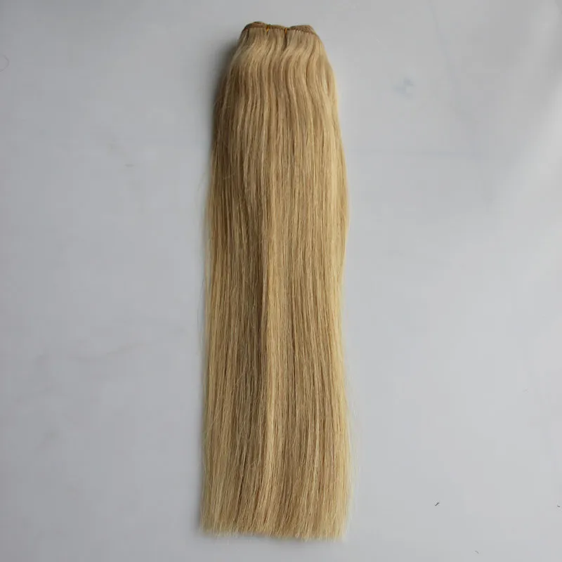 613 Blond hårväv Straight VIP Beauty Hair 100g Human Hair Crochet Weave Bundles 613 Färg Blondin Bundlar