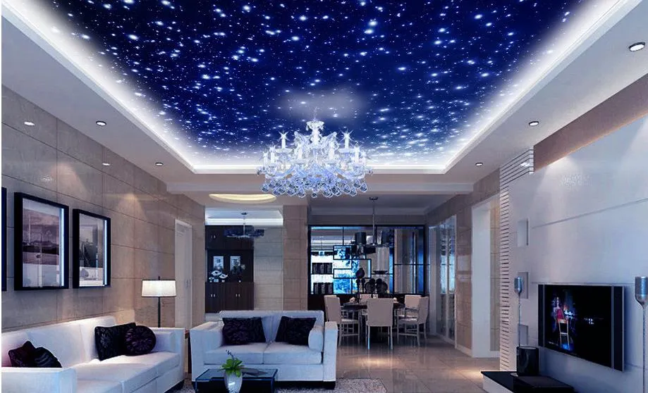 Beautiful fantasy universe sky zenith ceiling ceiling decoration murals 3d ceiling murals wallpaper