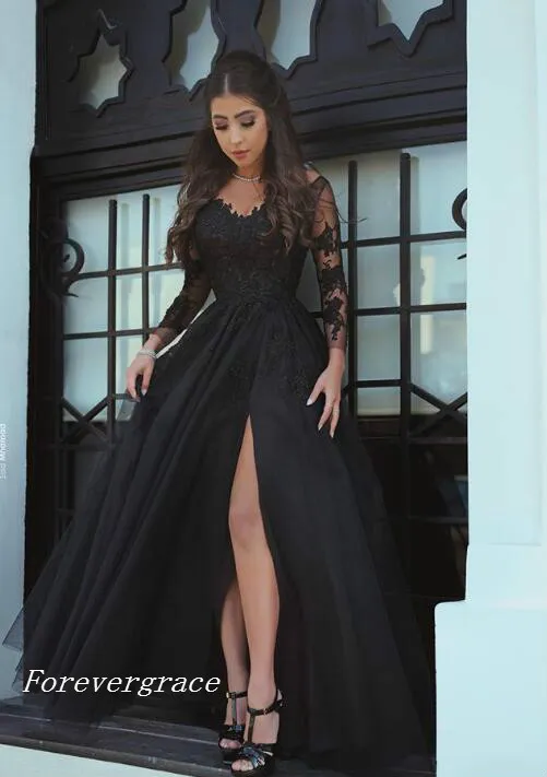 Modern Long Sleeves Evening Dress Modest Thing High... From Forevergrace,  $113.66 | DHgate.Com