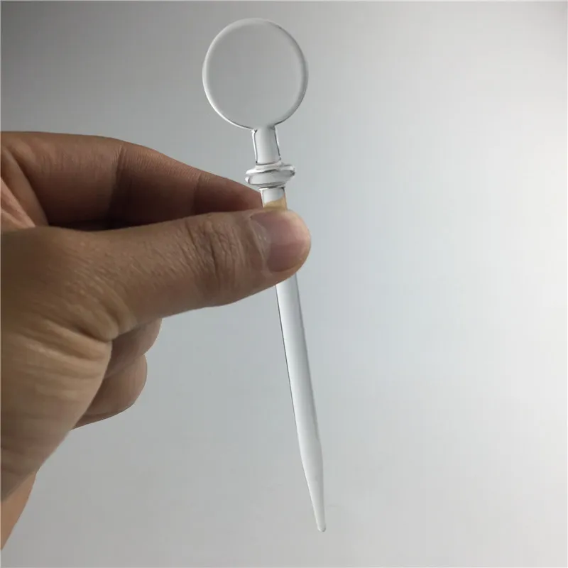 Strumento narghilè Dab con cera dabber al quarzo da 5 pollici con tappi banger stile lecca-lecca trasparenti universali spessi 6 mm