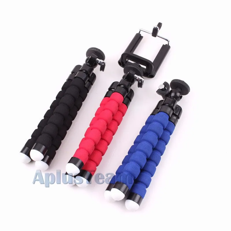 Soporte para teléfono inteligente Soporte para trípode de pulpo flexible Soporte para selfie Adaptador de monópode ajustable para cámara Iphone 7 6S Universal